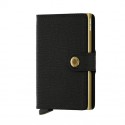 MINIWALLET CRISPLE NEGRO-ORO