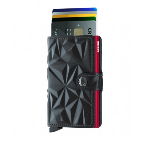 MINIWALLET PRISMA NEGRO ROJO