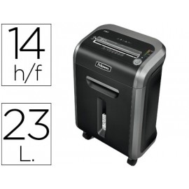 DESTRUCTORA DE DOCUMENTOS FELLOWES PS-79CI CAPACIDAD DE CORTE 14 H DESTRUYE GRAPAS CLIPS Y CD