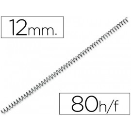 ESPIRAL METALICO Q-CONNECT 56 4:1 12MM 1MM CAJA DE 200 UNIDADES