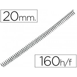 ESPIRAL METALICO Q-CONNECT 56 4:1 20MM 1,2MM CAJA DE 100 UNIDADES