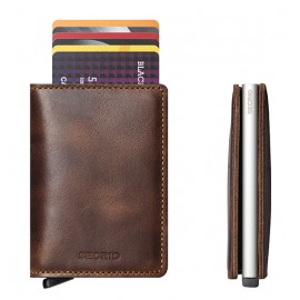 SLIMWALLET VINTAGE MARRON